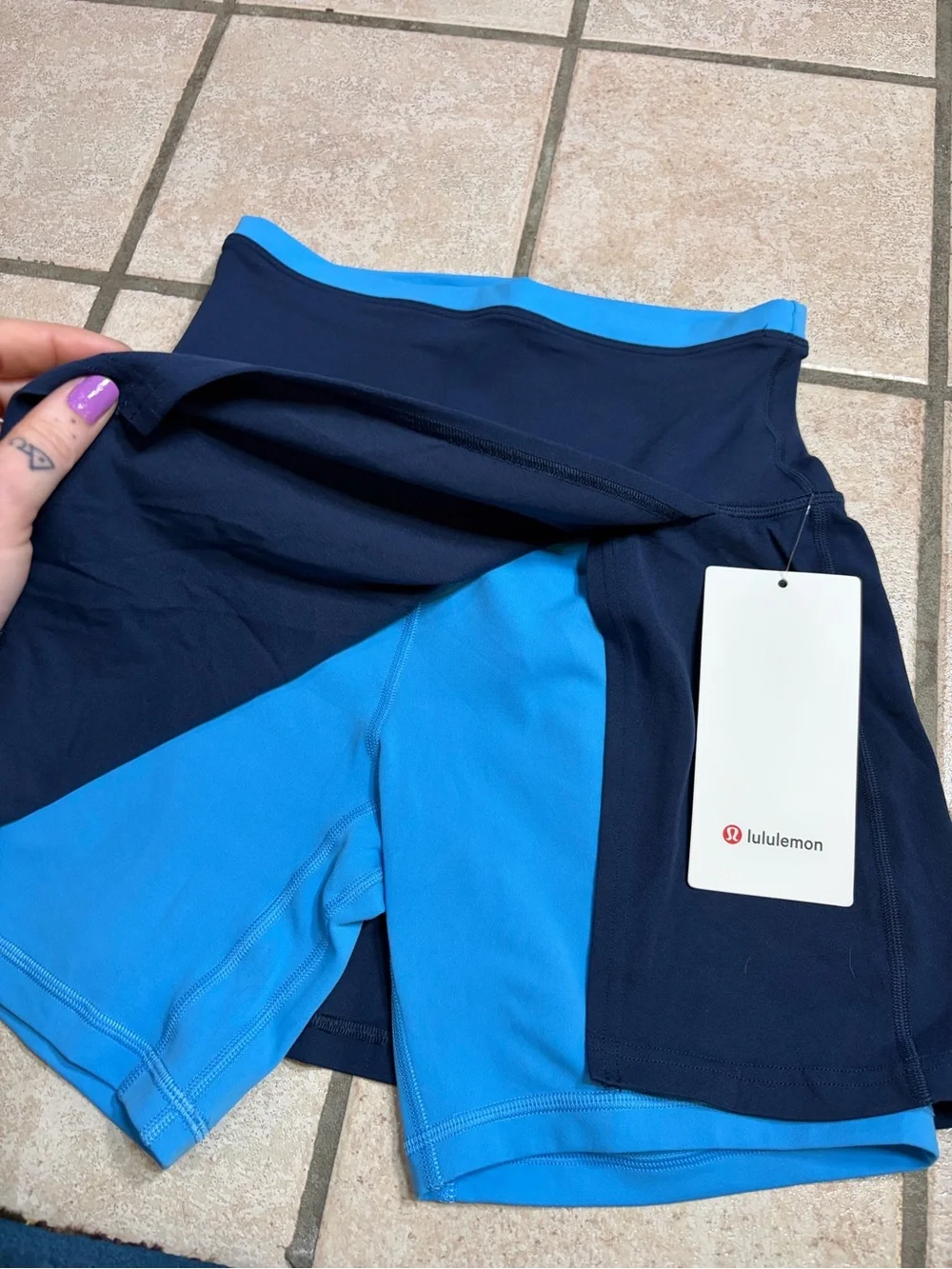 NWT Lululemon Align Super High-Rise Side-Slit Skirt *Trim Club Blue/Ocean Wave 4